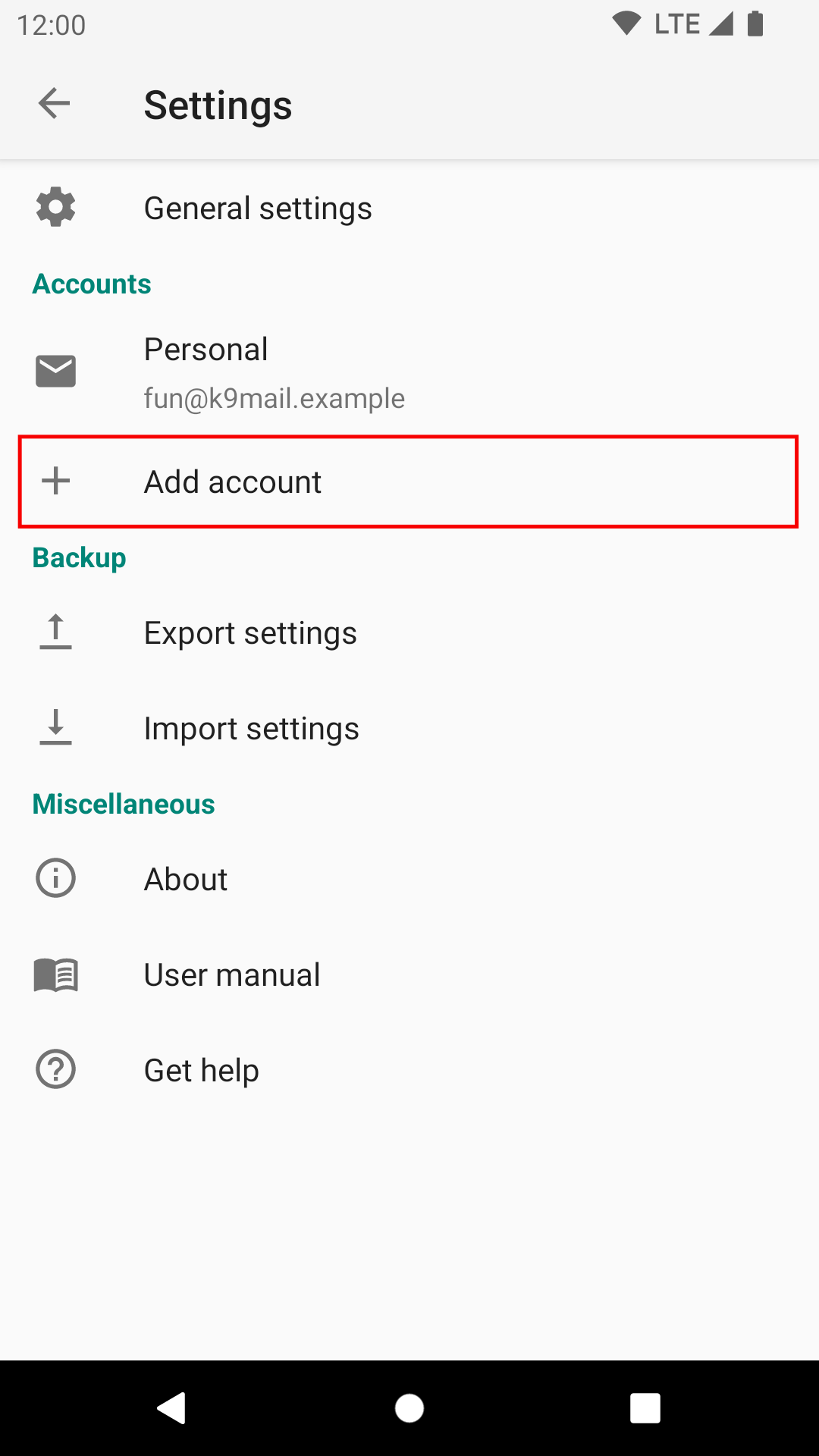 add account